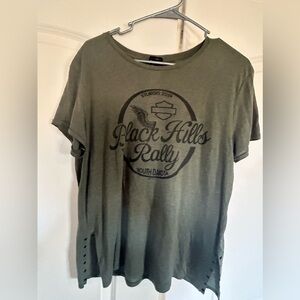 Harley Davidson Army Green 2019  Black Hills Sturgis Rally ladie’s top XL